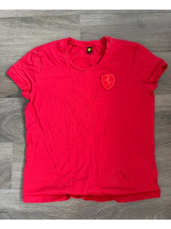 Ferarri Red Graphic T‑Shirt with Shield Logo - Picture 2 of 2